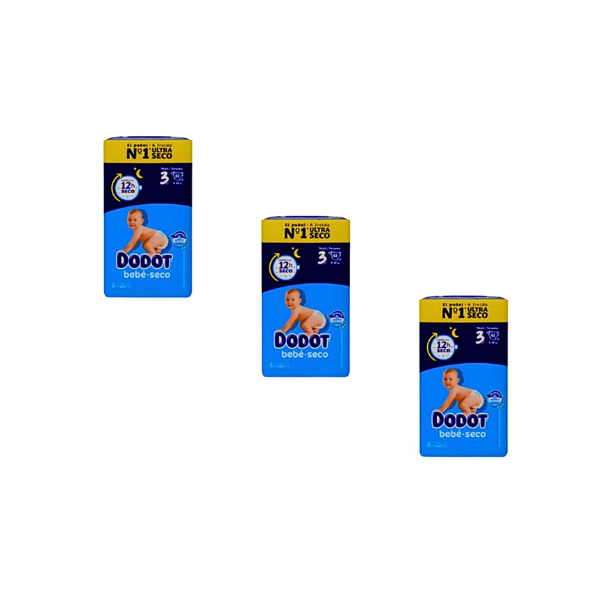 Dodot pañales T/3 6-10Kg 62uds. (pack de 3)